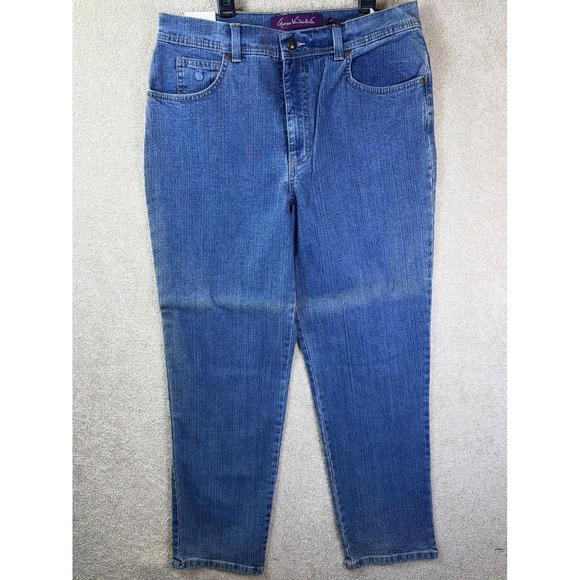 Gloria Vanderbilt Amanda Jeans Womens 14 (32x31) Blue Classic Fit Tapered READ - Picture 2 of 8